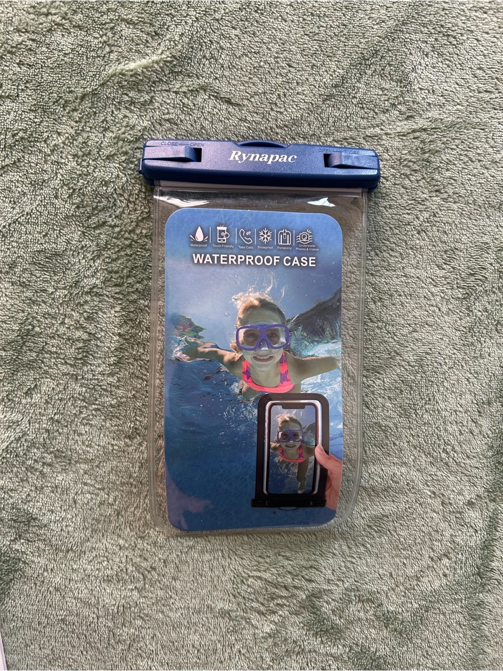 Rynapac waterproof phone case in blue #waterproof #phonecase